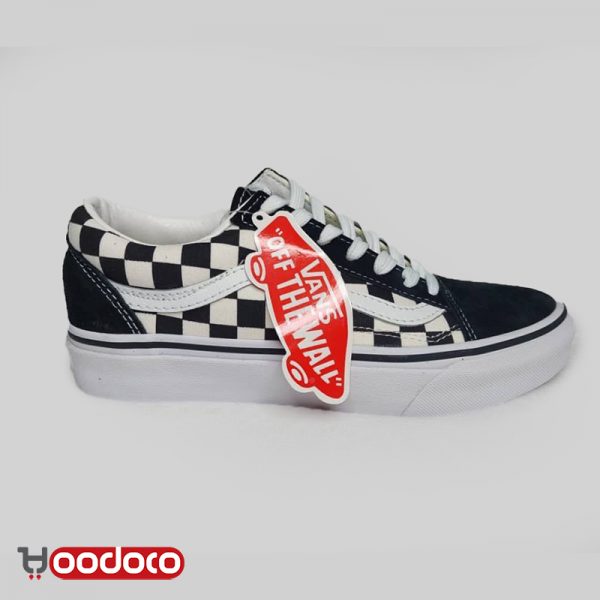 ونس اولد اسکول شطرنجی مشکی سفید Vans old skool chess black and white