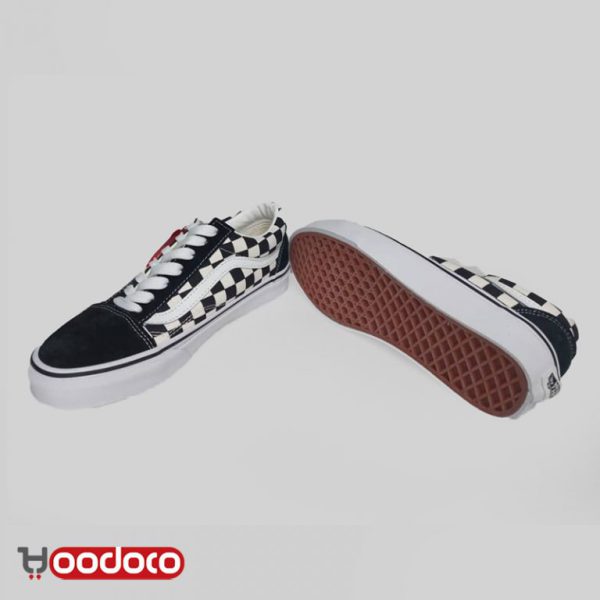 ونس اولد اسکول بدون ساق شطرنجی مشکی سفید Vans old skool chess black and white - Image 3