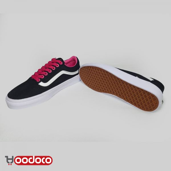 ونس اولد اسکول مشکی "بند صورتی" Vans old skool black pink laces