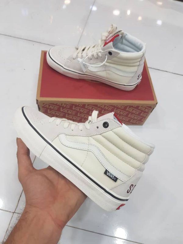 ونس اسکیت ساقدار سور کرمی Vans sk8 hi slim sour cream