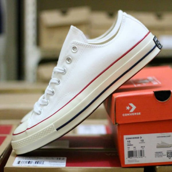 Converse all star 1970 low white کانورس آل استار ۱۹۷۰ بدون ساق سفید