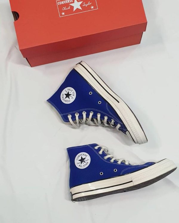 کانورس آل استار ۱۹۷۰ ساقدار آبی کاربنی Converse all star 1970 blue - Image 2