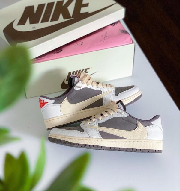 نایک ایر جردن 1 بدون ساق تراویس اسکات موکا Nike air jordan 1 low travis scott Mocha - Image 2