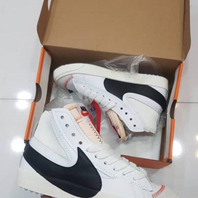 نایک بلازر نیم ساق 77 جامبو سفید مشکی Nike blazer 77 mid jumbo white black