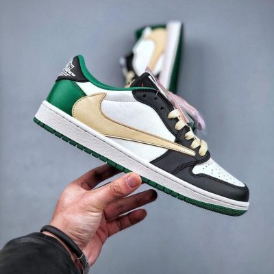 نایک جردن 1 بدون ساق تراویس اسکات سبز Nike air jordan 1 low travis scott green