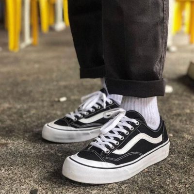 ونس اولد اسکول پرو مشکی سفید Vans old skool pro black