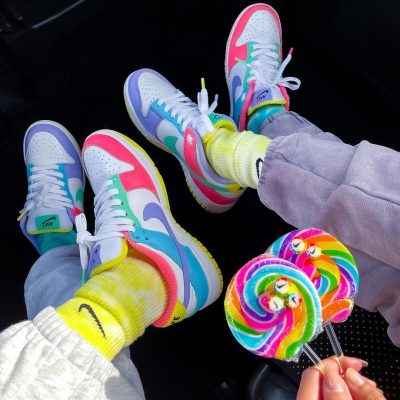 نایک اس بی دانک بدون ساق آبنبات رنگی Nike sb dunk candy