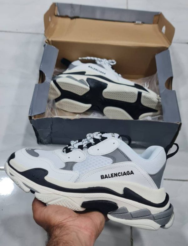 بالنسیاگا تریپل سفید مشکی Balenciaga triple s white black - Image 2