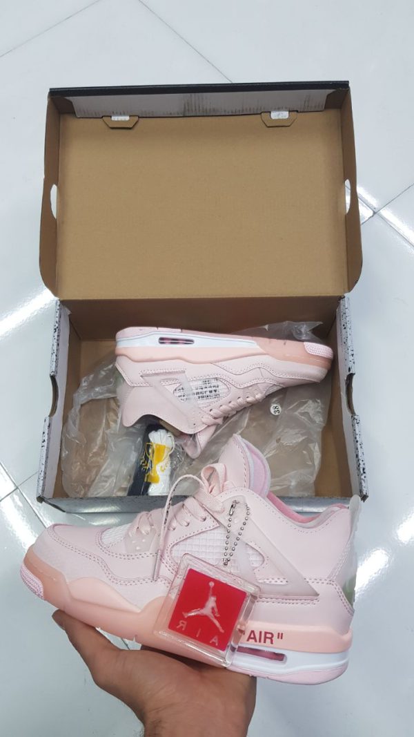 نایک ایر جردن ۴ آف وایت صورتی Nike air jordan 4 off white pink - Image 2