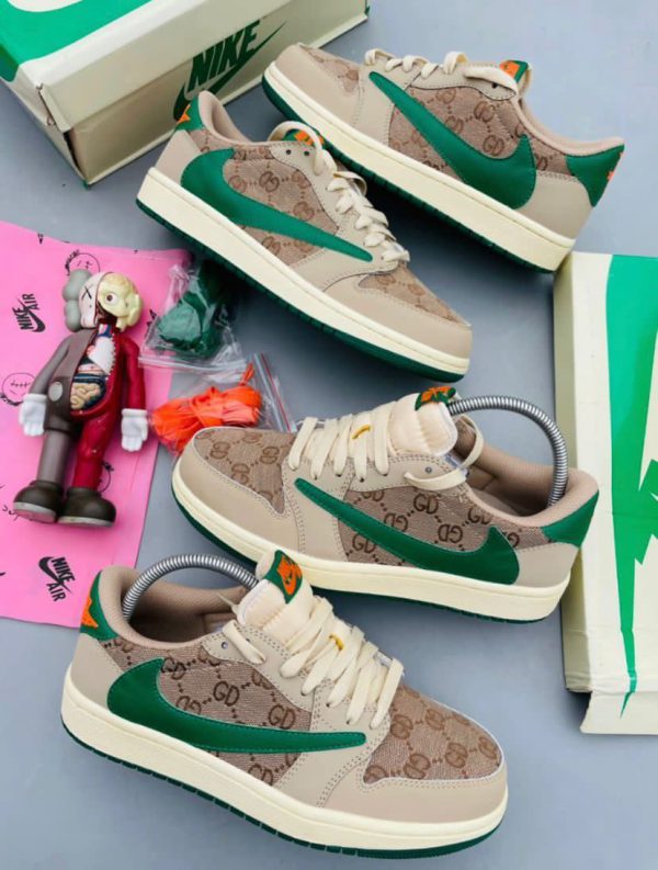 نایک ایر جردن ۱ بدون ساق تراویس اسکات گوچی Nike air jordan 1 low Travis Scott Gucci