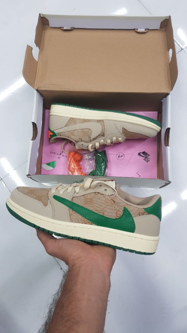 نایک ایر جردن ۱ بدون ساق تراویس اسکات گوچی Nike air jordan 1 low Travis Scott Gucci - Image 2