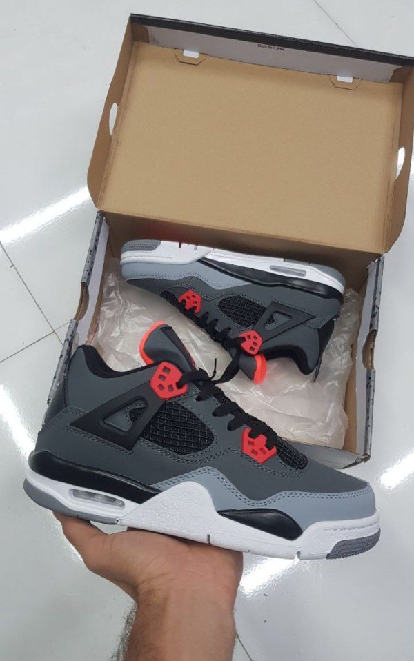 نایک ایر جردن ۴ طوسی قرمز Nike air jordan 4 infrared - Image 2