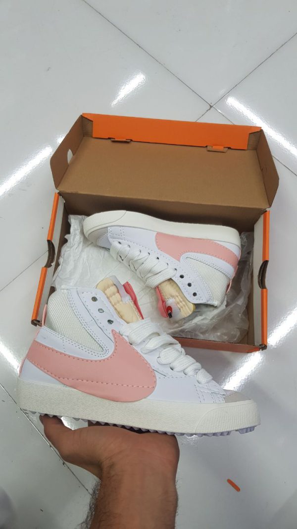 نایک بلیزر جامبو ساقدار سفید گلبهی Nike blazer jumbo pink oxford - Image 2