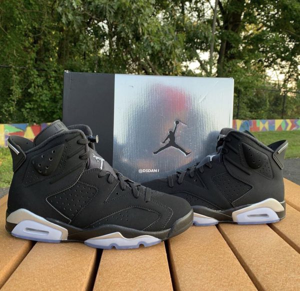 نایک ایر جردن ۶ مشکی نقره ای Nike air jordan 6 Metallic Silver