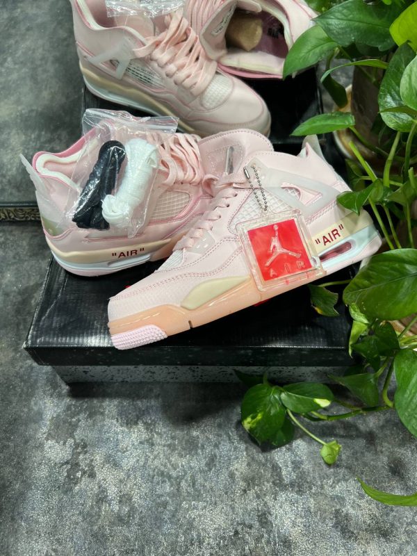 نایک ایر جردن ۴ آف وایت صورتی Nike air jordan 4 off white pink - Image 3