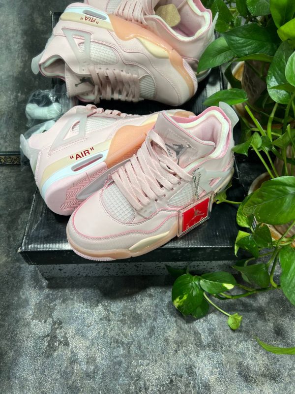 نایک ایر جردن ۴ آف وایت صورتی Nike air jordan 4 off white pink - Image 4