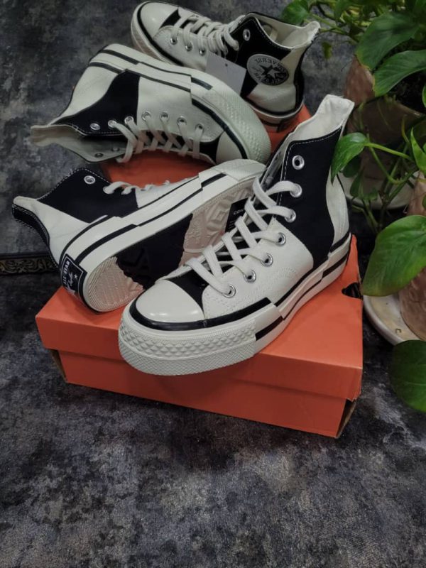 کانورس ساقدار چاک ۷۰ پلاس سفیدمشکی Converse Chuck 70 plus white - Image 3