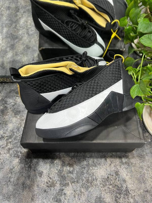 نایک ایر جردن ۱۵ بیلی آیلیش مشکی سفید Nike air jordan 15 Billie Elish black white - Image 4