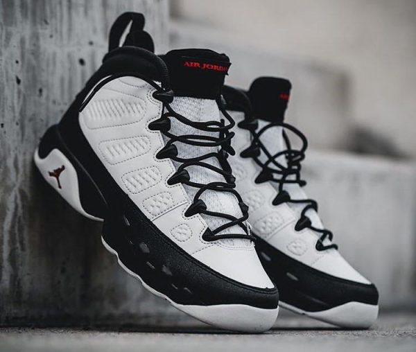 نایک ایر جردن ۹ سفید مشکی Nike air jordan 9 white black