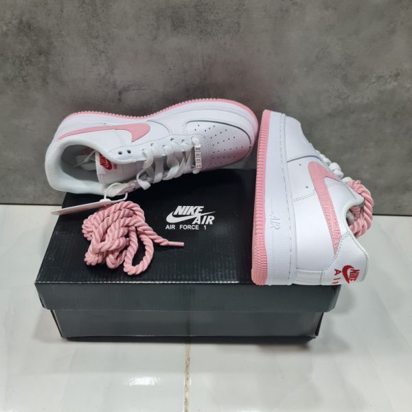 Nike air force 1 valentines day نایک ایر فورس ۱ بدون ساق سفید ولنتاین - Image 4