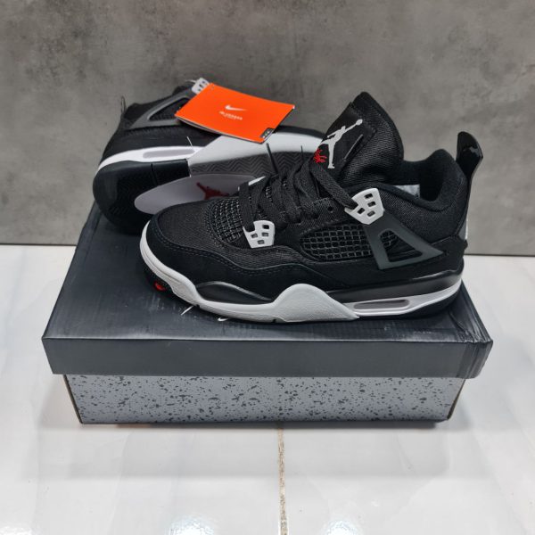 نایک ایر جردن ۴ مشکی کانواس  Nike air jordan 4 black canvas - Image 2