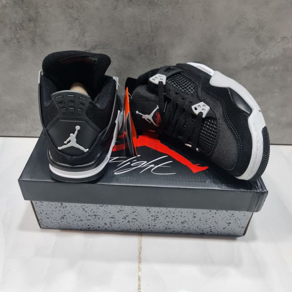 نایک ایر جردن ۴ مشکی کانواس  Nike air jordan 4 black canvas - Image 3