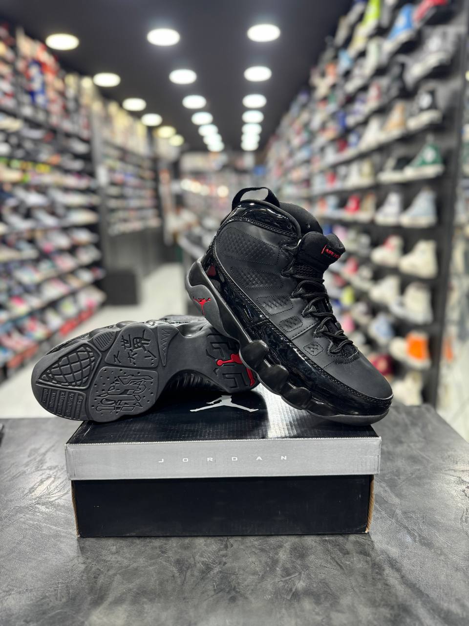 نایک ایر جردن ۹ تمام مشکی Nike air jordan 9 full black - Image 2