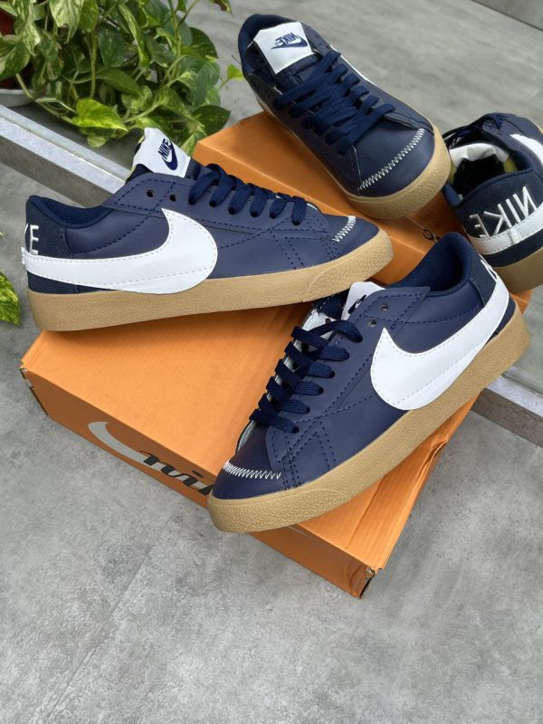 نایک بلیزر بدون ساق جامبو قهوه ای سورمه ای Nike blazer low jumbo Pro Navy - Image 3