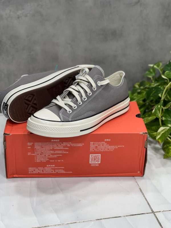 کانورس آل استار ۱۹۷۰ بدون ساق طوسی Converse all star 1970 low Wolf Grey - Image 3