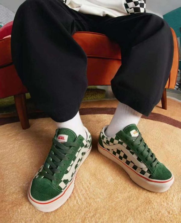 ونس اولد اسکول شطرنجی سبز Vans old skool Checker Green