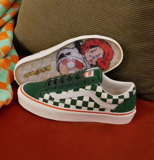 ونس اولد اسکول شطرنجی سبز Vans old skool Checker Green - Image 2