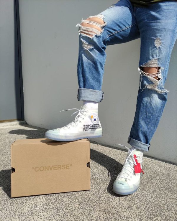 کانورس ساقدار آف وایت شیشه ای Converse All Star Vulcanized Off White - Image 2