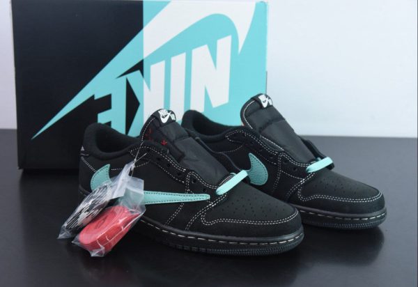 نایک ایر جردن ۱ بدون ساق تراویس مشکی تیفانی Nike jordan 1 low travis scott Tiffany and co