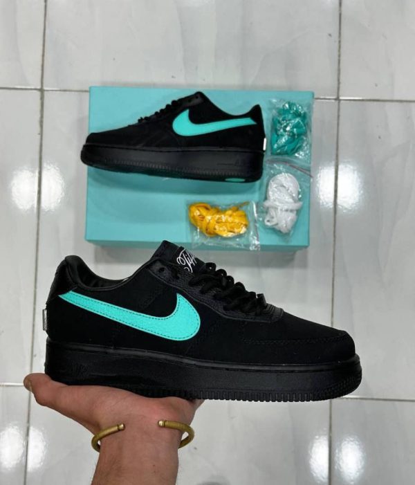 نایک ایر فورس ۱ بدون ساق تیفانی مشکی Nike air force 1 Tiffany and co - Image 3