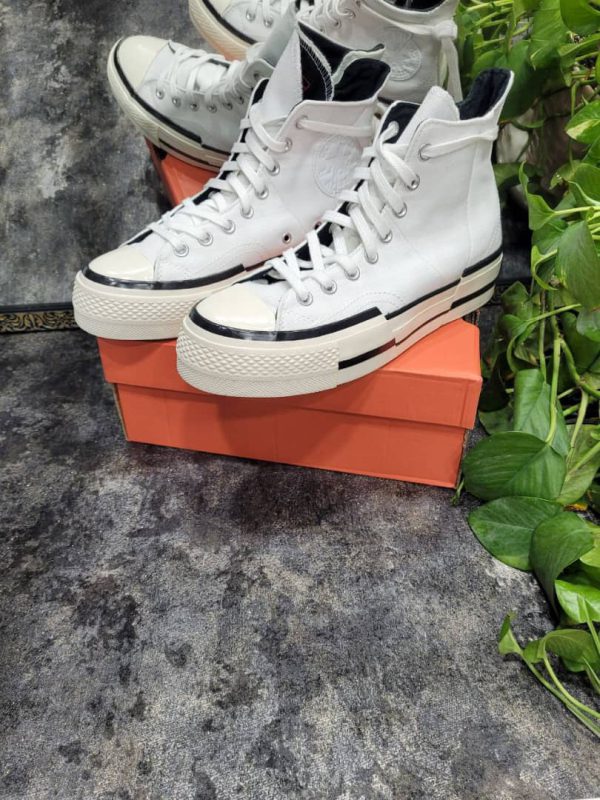 کانورس ساقدار چاک ۷۰ پلاس تمام سفید Converse all star chuck 70 white - Image 2