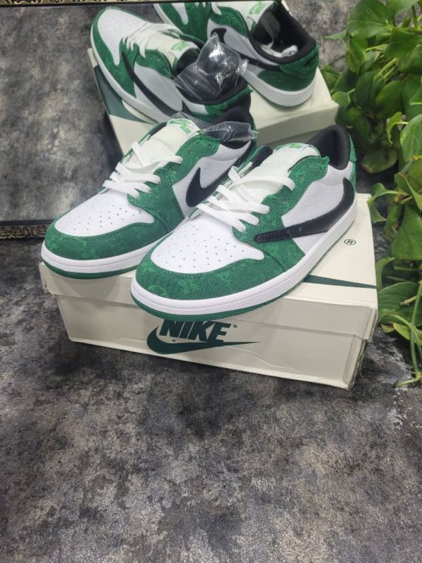 نایک ایر جردن ۱ بدون ساق تراویس اسکات لویی ویتون سبز Nike air jordan 1 low Travis Scott x LV - Image 2