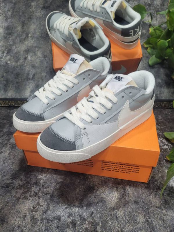 نایک بلیزر بدون ساق جامبو طوسی Nike blazer low Jumbo Grey - Image 4