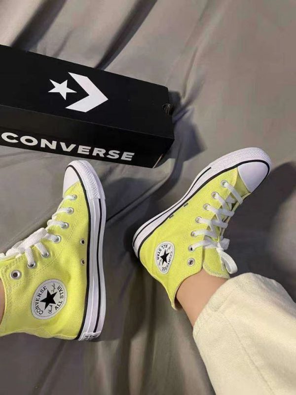 کانورس کلاسیک ساقدار سبز لیمویی  Converse all star classic lemon