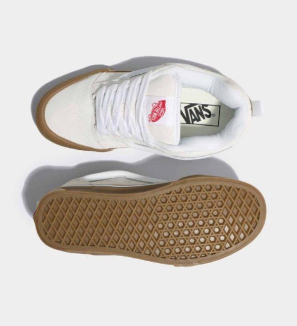 ونس اولد اسکول کی ان یو سفید قهوه ای Vans knu skool white and gum - Image 2