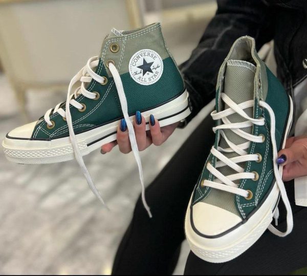 کانورس ساقدار چاک ۷۰ کالر بلوکد مولتی سبز Converse all star chuck 70 colorblocked multi