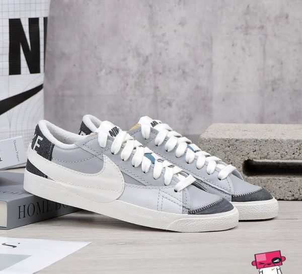 نایک بلیزر بدون ساق جامبو طوسی Nike blazer low Jumbo Grey - Image 2