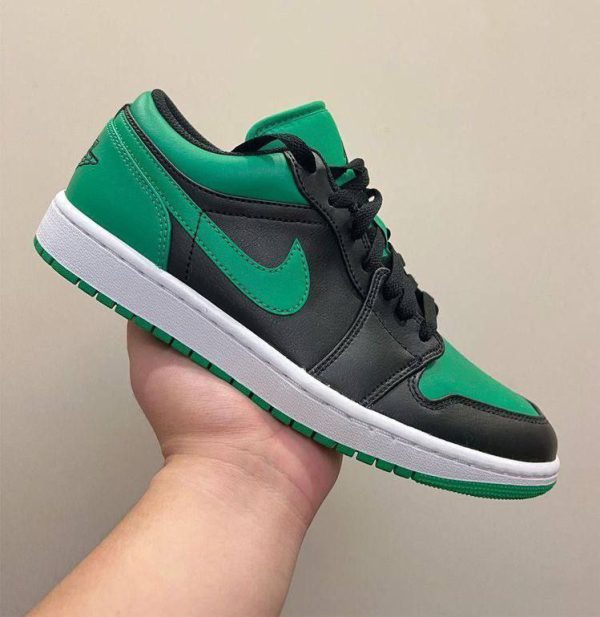 نایک ایر جردن ۱ بدون ساق مشکی سبز Nike air jordan 1 low Lucky Green