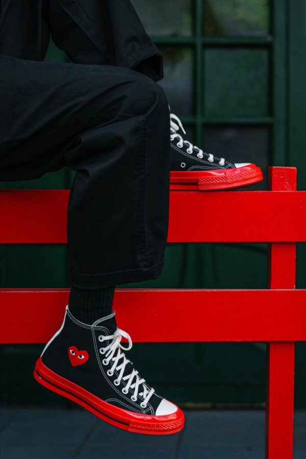 کانورس ساقدار چاک ۷۰ پلی قرمز مشکی Converse chuck 70 play black red sole - Image 2