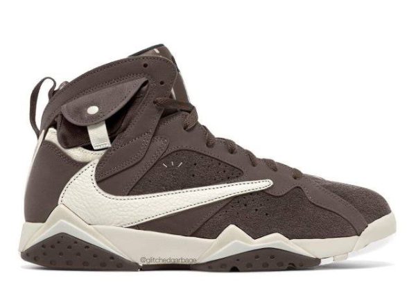 نایک ایر جردن ۷ تراویس اسکات قهوه ای Nike air jordan 7 travis scott brown