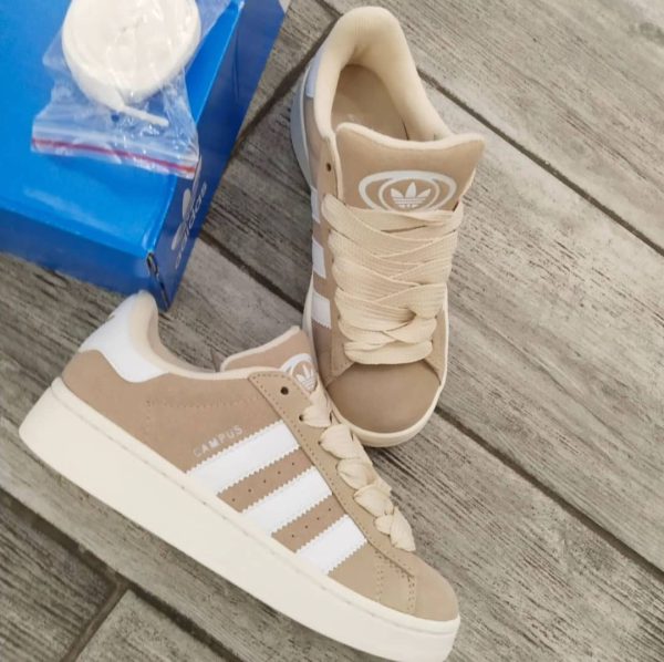 آدیداس کامپوس سفید کرمی Adidas campus beige