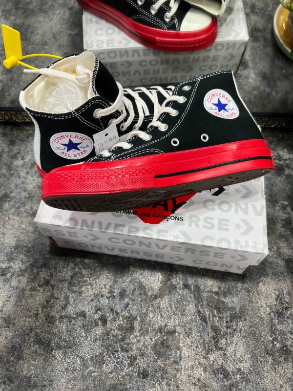 کانورس ساقدار چاک ۷۰ پلی قرمز مشکی Converse chuck 70 play black red sole - Image 3