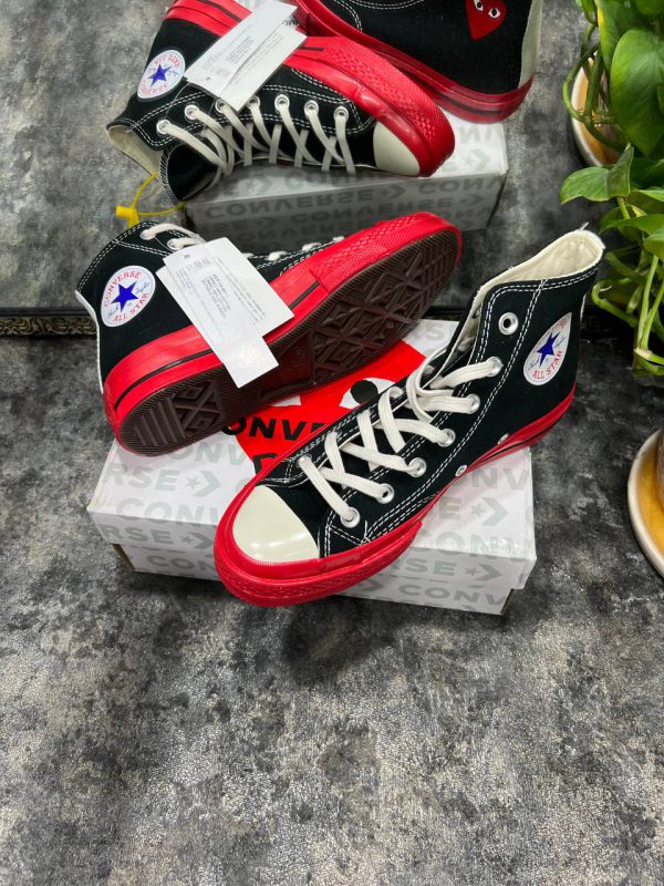 کانورس ساقدار چاک ۷۰ پلی قرمز مشکی Converse chuck 70 play black red sole - Image 4