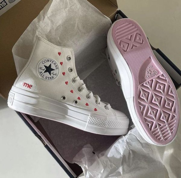 کانورس آل استار ساقدار ولنتاین سفید Converse all star chuck Taylor Valentine's day - Image 2