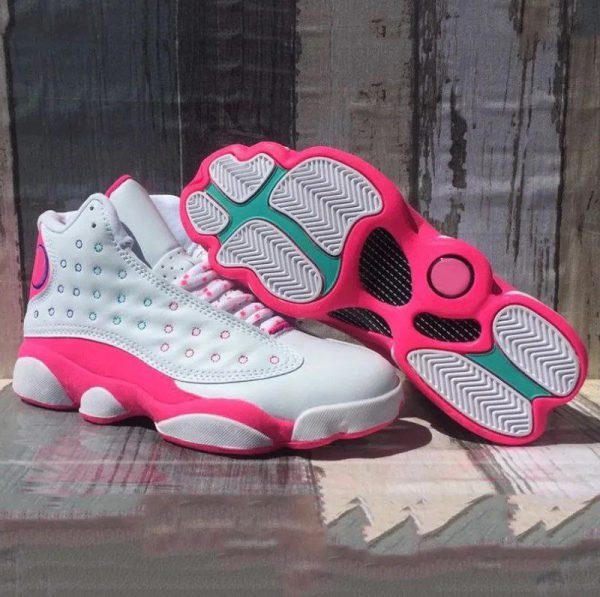 نایک ایر جردن ۱۳ صورتی Nike air jordan 13 white pink