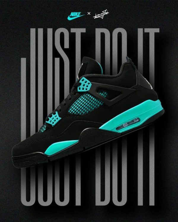 نایک ایر جردن ۴ تیفانی Nike air jordan 4 Tiffany